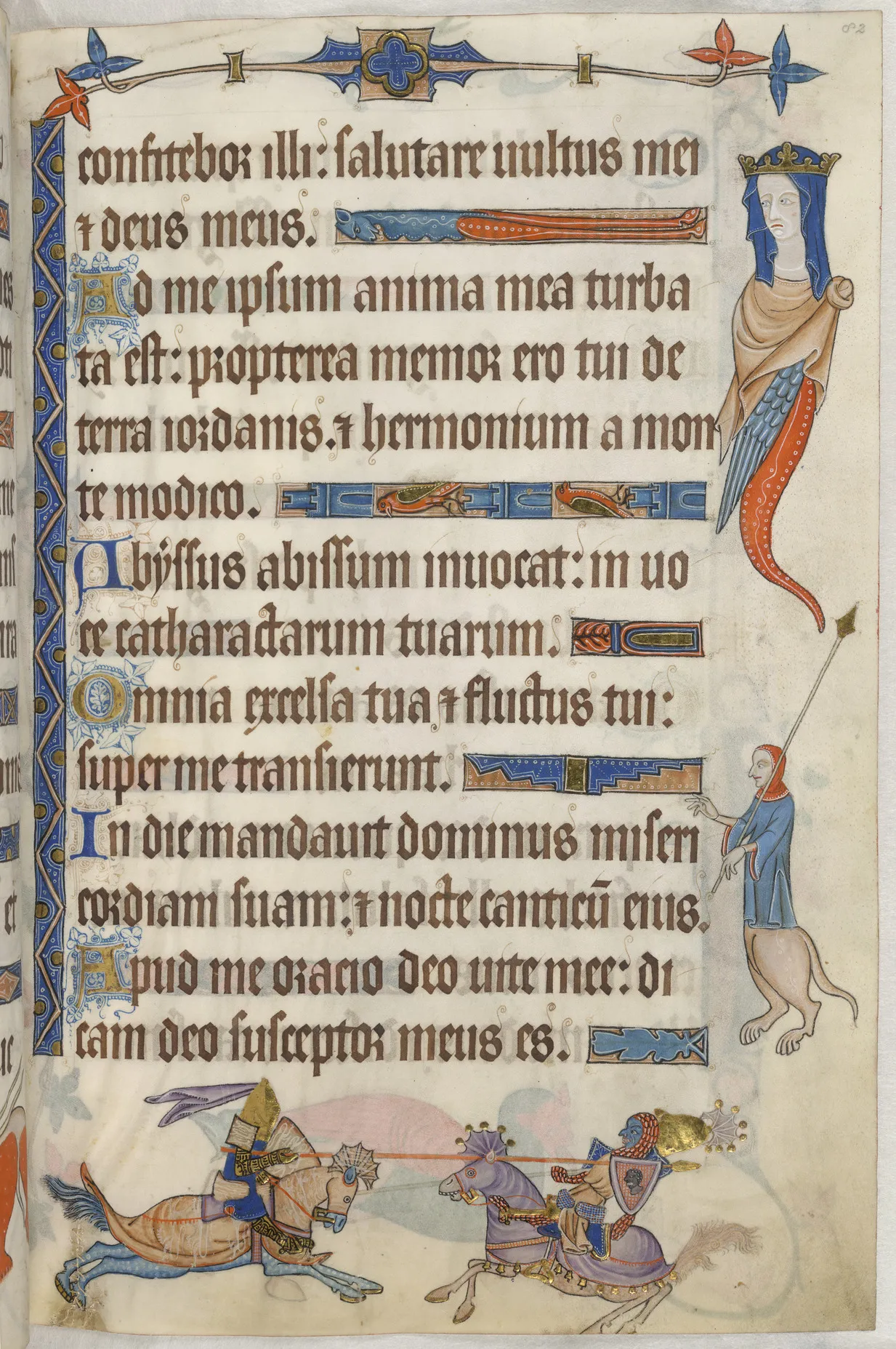 A page from the Luttrell Psalter