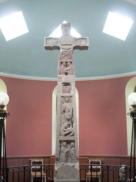 The Ruthwell Cross, an early medieval free-standing stone cross