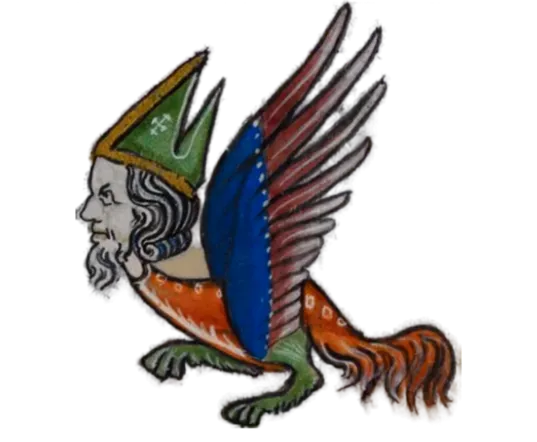 Dragon from a medieval manuscript margin